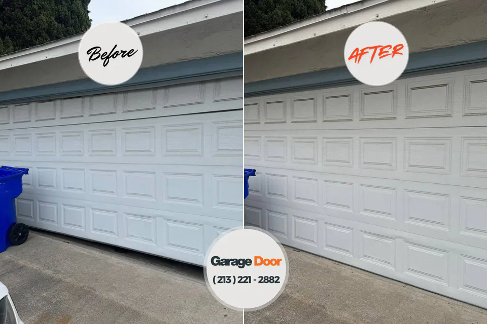 Before and after: Garage Door Service Mechanicsburg, OH